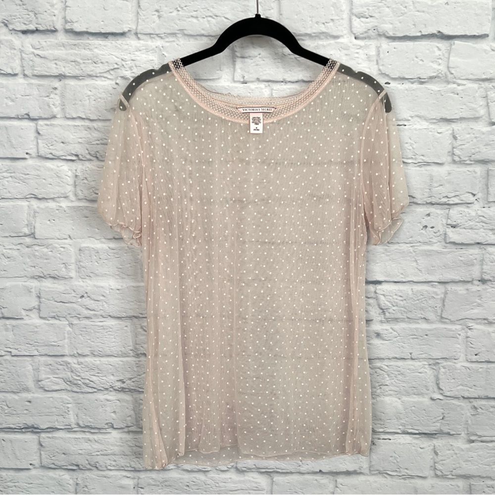 Victoria's Secret Sheer Dot Top Shirt
